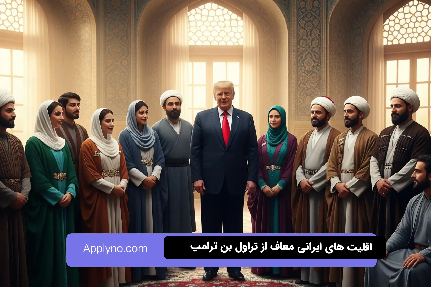 عکس ترامپ و اقوام ایرانی
